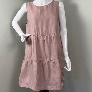 C&C California Linen Dress in Soft Purple hue